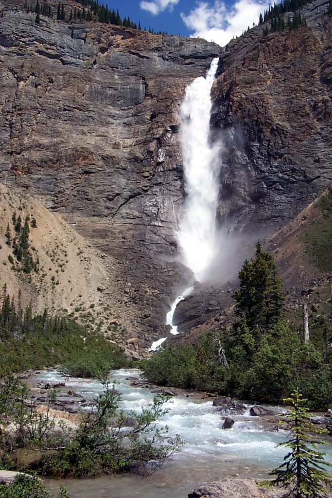 Takakkaw Falls in Yoho. The falls are fed entirely by glacier run-off.