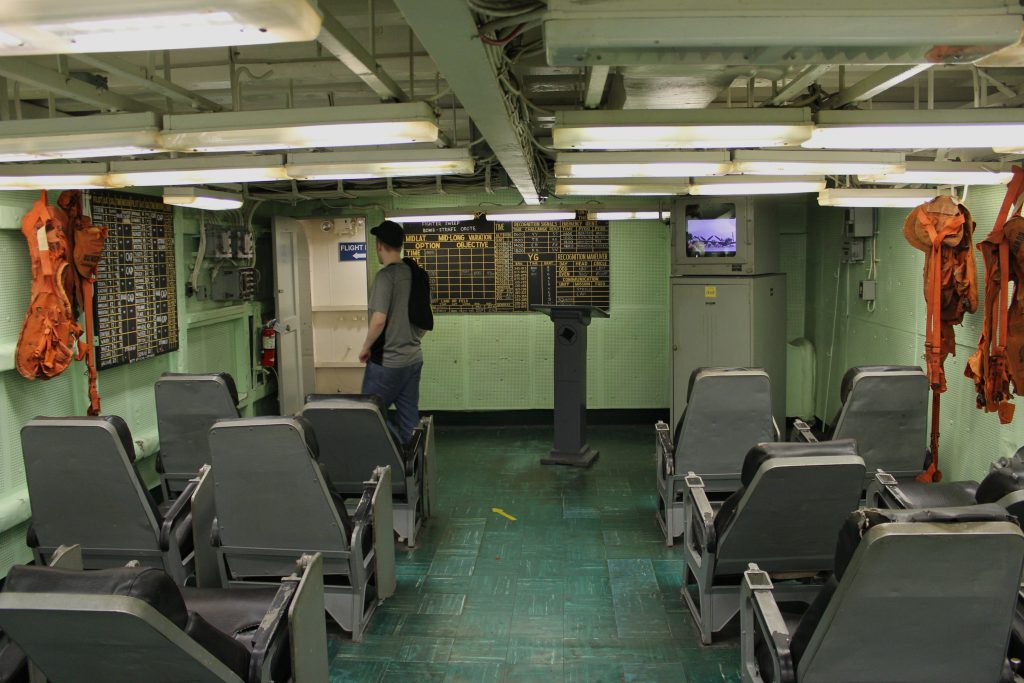 The ready room in Yorktown. Squadron briefings would be held here.