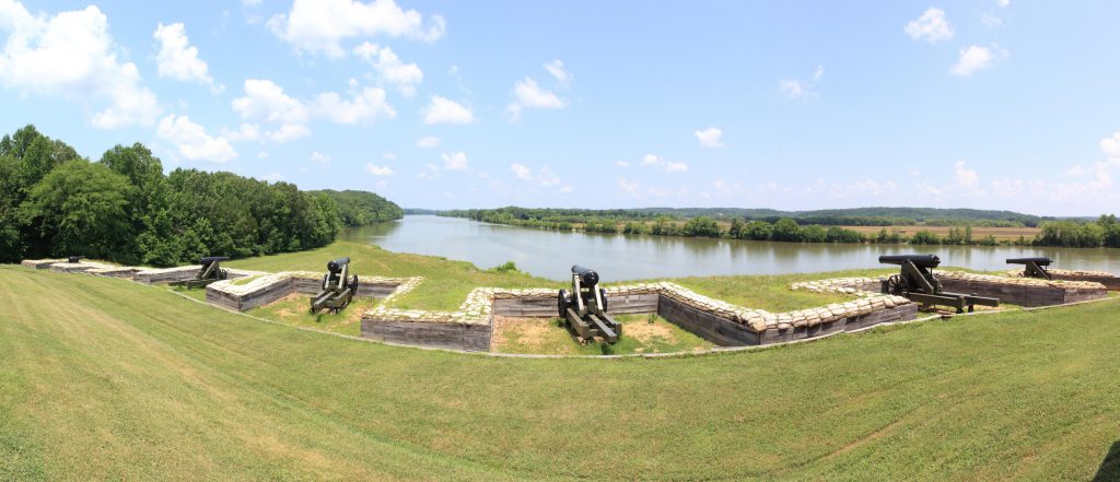 Cannon emplacements overlooking the approach downstream on the Cumberland River. This fort was defending access to the heartland of Tennessee (e.g. Nashville and it's railroads) from Union incursion.