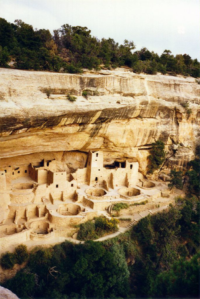 The Cliff Palace. This village is embedded into the side of the Mesa. Not accessible from below -- only from the mesa top through narrow clefts.